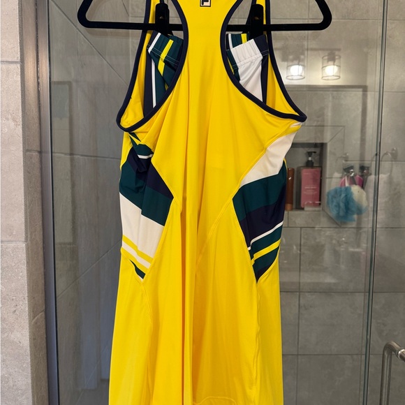 Fila Yellow and Navy Tennis Dress - Picture 3 of 5